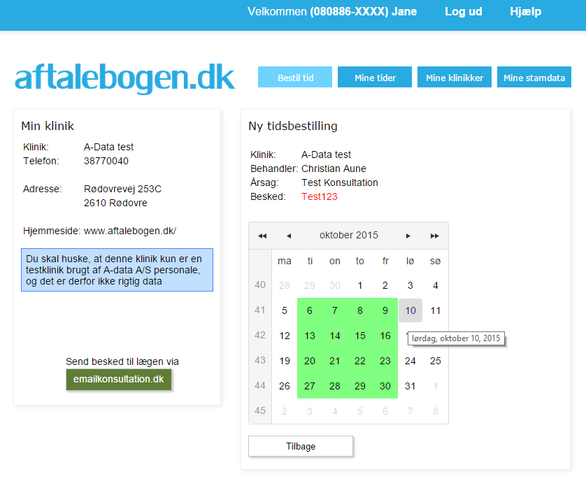 aftalebogen.dk patientvisning