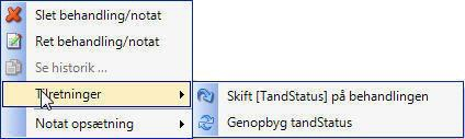 tilretninger tandstatus