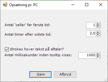 pc opsætning